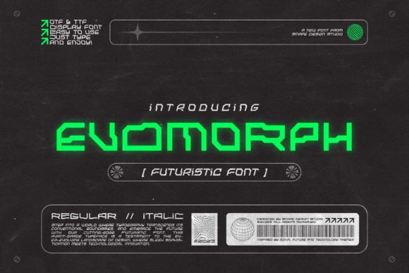 Evomorph: A Futuristic Typeface for Modern Design