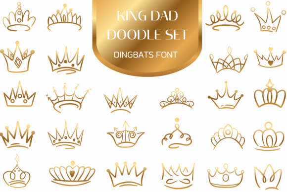 King Dad Doodle Set: A Royal Design Asset