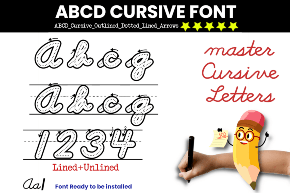 Master Cursive: The Dotted Font for Educators