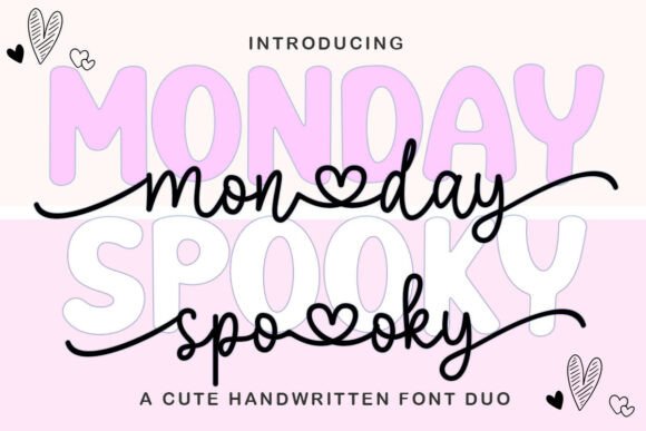 Monday Spooky Script: A Font Duo for Playful Branding