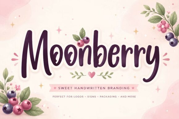 Moonberry: A Handwritten Font That Feels Like a Warm Hug