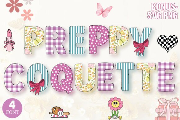 Preppy Coquette Decorative: A Font Bundle for Trendy Design