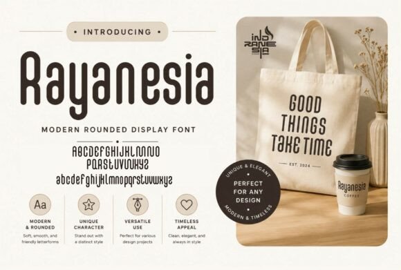 Rayanesia: Modern Rounded Font for Elegant Branding