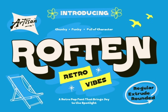 Roften: Your Go-To Typeface for Funky Retro Design
