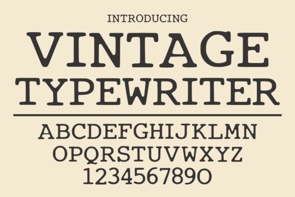 Vintage Typewriter: The Authentic Retro Serif Font
